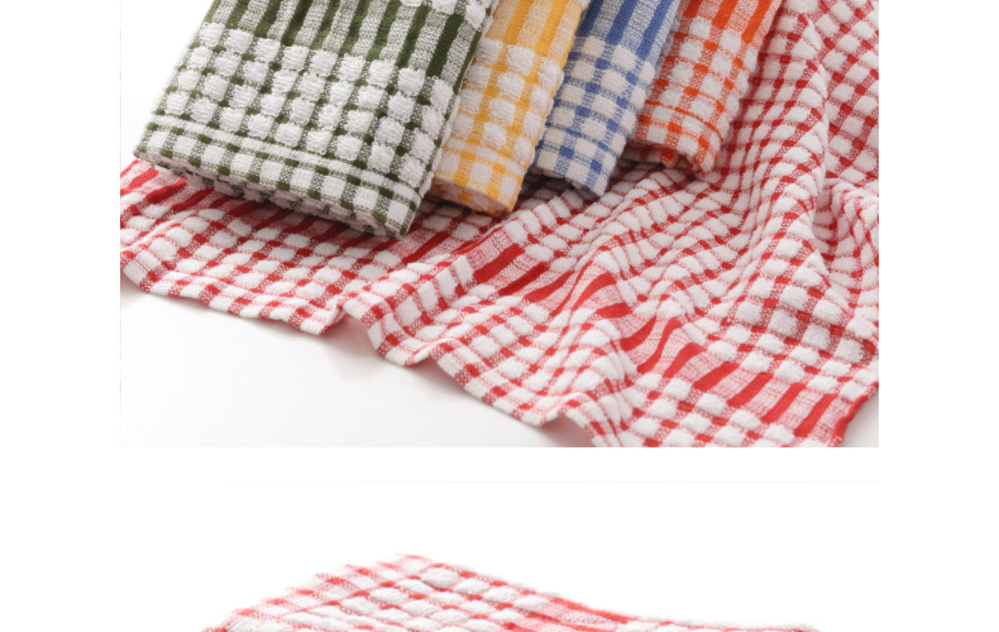 Cotton Plaid Kitchen Dish Towel