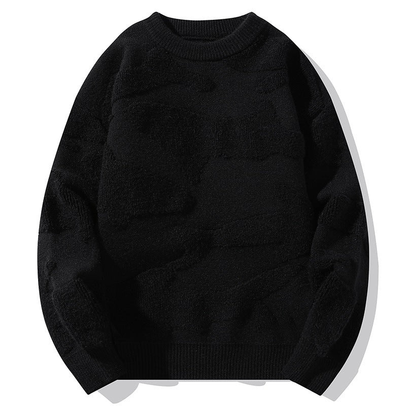 Retro Winter Fleece-lined Thickened Plus Size Loose Bottoming Sweater