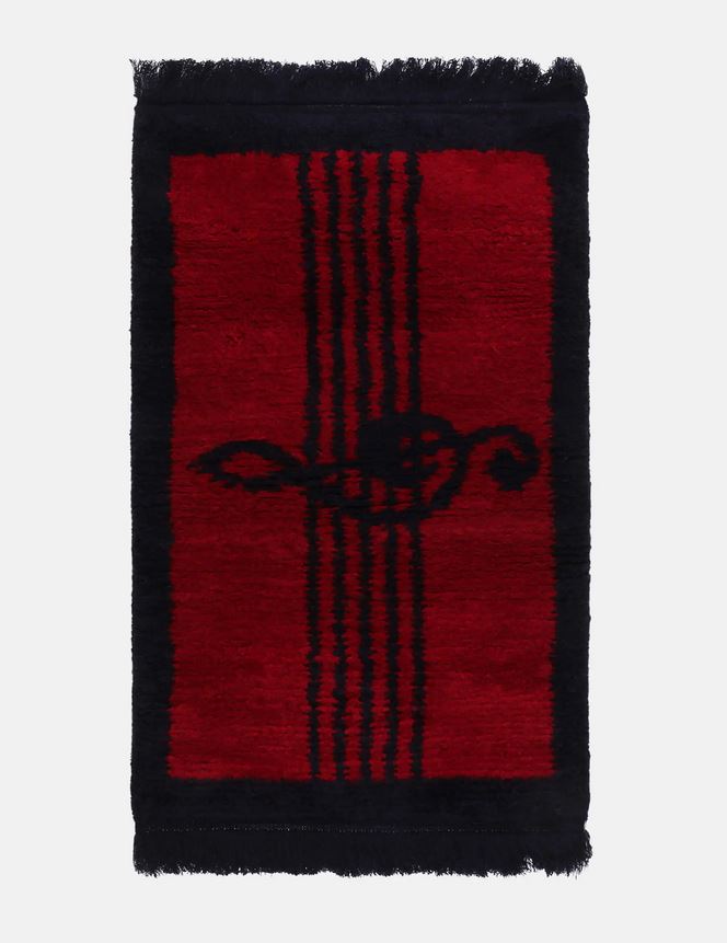 Red & Balck Woollen Carpet