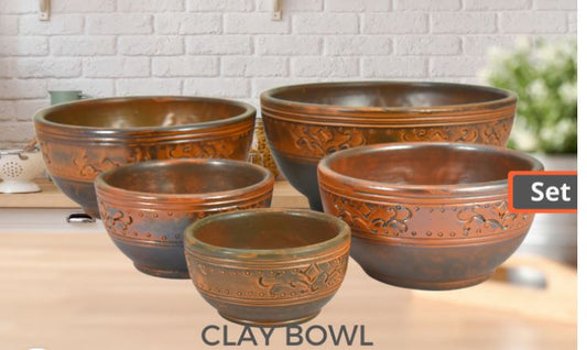 Clay Bowl Set (Set of 5)