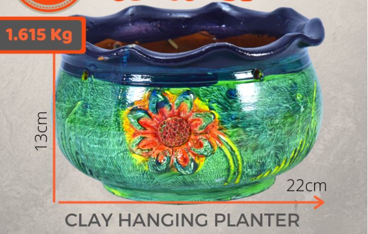 Clay Hanging Planter Set of 2