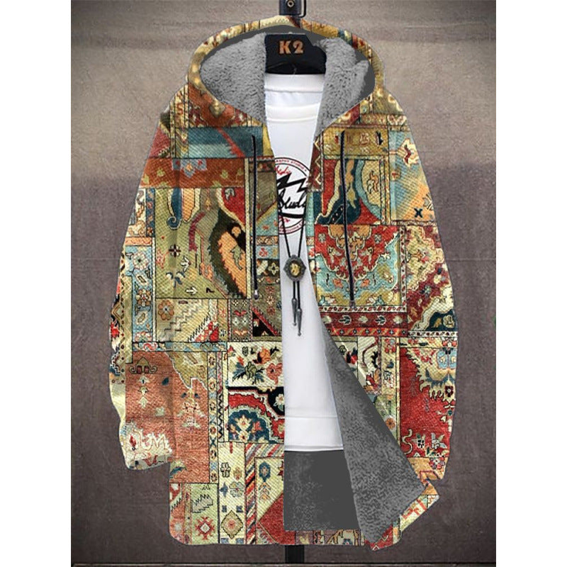 Fashion Digital Printing Fleece Padded Coat Jacket