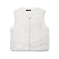 Women's New French Minority Faux Fur Sleeveless Crew Neck Vest