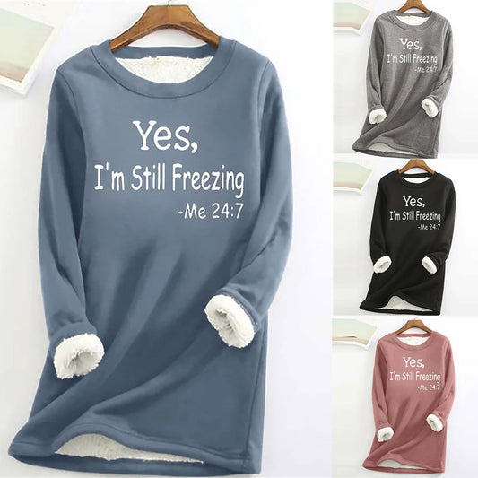 Thickened Plus Size Slim-fit Letter-printing Velvet Padded Bottoming Shirt