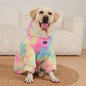 Tie-dyed Rabbit Fur Rainbow Color Dog Pattern Sweater