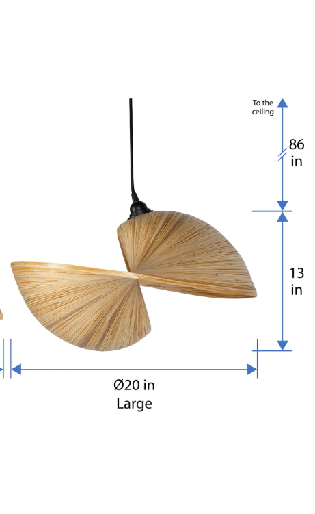 Natural Bamboo Lampshade Chandeliers