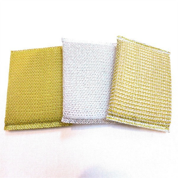 Elegant Four-piece Gold And Silver Rags - Elevate Your Kitchen Cleanliness In Style