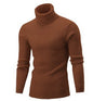 Men's Sweater Casual Retro Twisted Flower Turtleneck Knitting