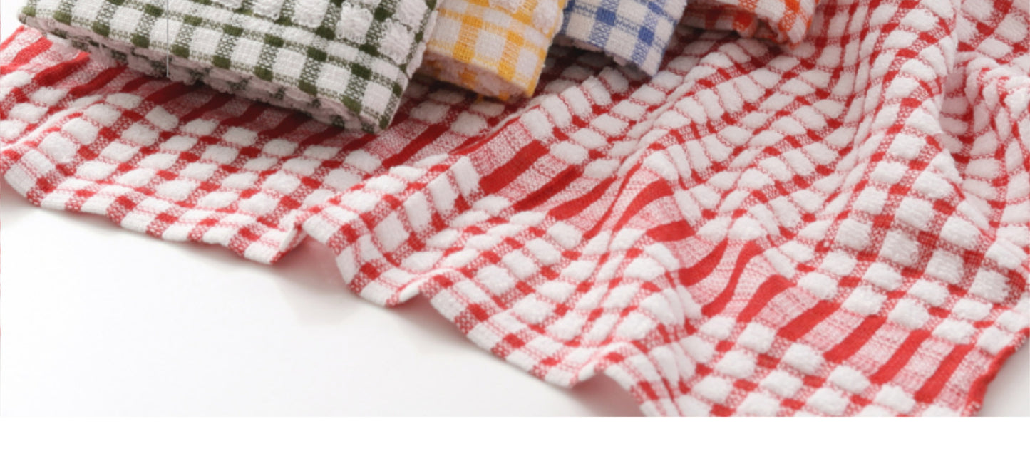 Cotton Plaid Kitchen Dish Towel