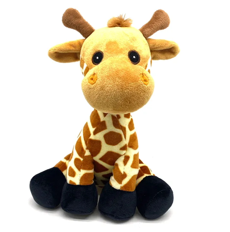 Small soft customised christmas giraffe plush toy