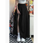 High Waist A- Line Skirt Niche Umbrella Skirt Brown Pleated Dress