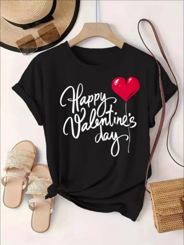 Love Valentine'S Day T-Shirt,   Couple T-Shirt, Couple Christmas, Fashion Casual T-Shirt, Short-Sleeved T-Shirt