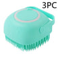 Silicone Dog Bath Massage Gloves Brush Pet Cat Bathroom Cleaning Tool Comb Brush For Dog Can Pour Shampoo Dog Grooming Supplies