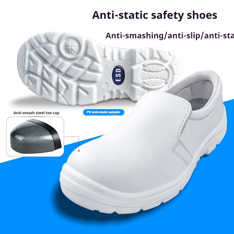 Anti-static Work Shoes Anti-smashing And Anti-penetration Pu Steel-toe Work Shoes