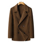 Handmade Double-faced Woolen Goods Wool Overcoat Short Double Breasted Coat