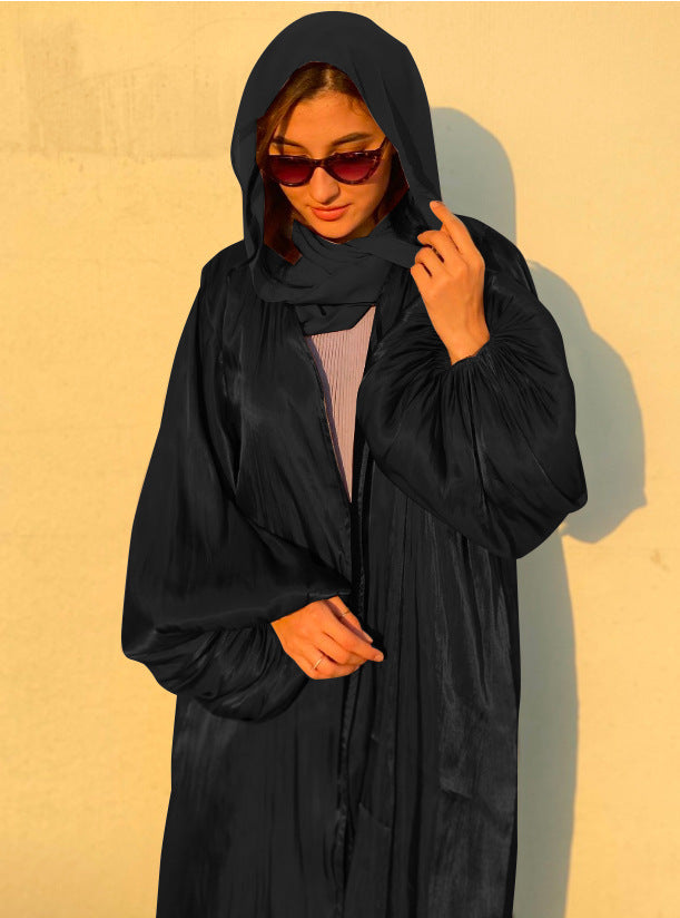 Women Fashion Shining Silklike Summer Abayas