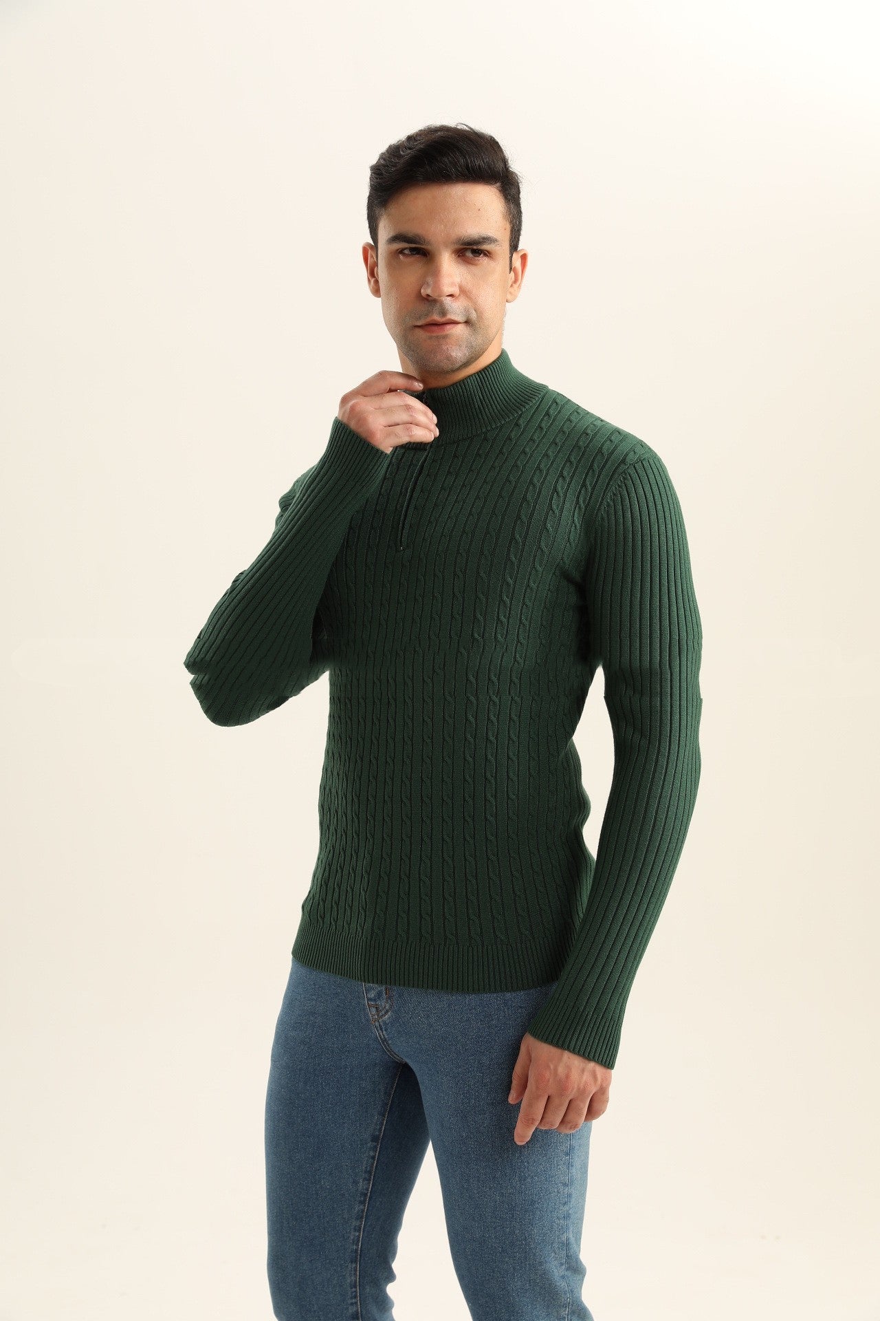 European And American Style Men's Clothing Knitwear Coat