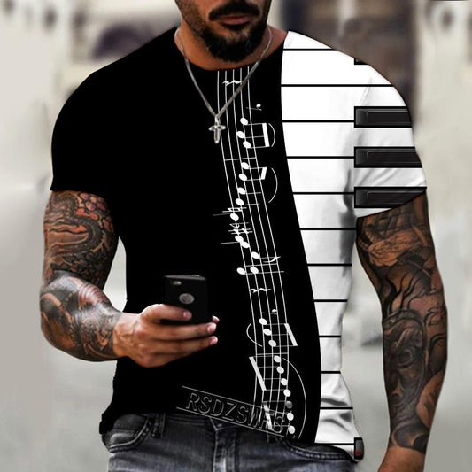 Mens Fashion Casual Mesh Collarless Short Sleeve T-shirt