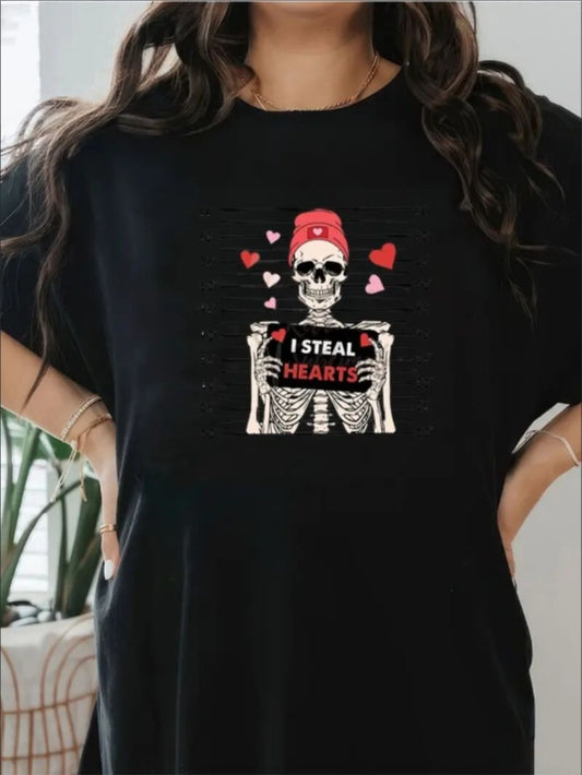 Love Valentine'S Day T-Shirt,   Couple T-Shirt, Couple Christmas, Fashion Casual T-Shirt, Short-Sleeved T-Shirt