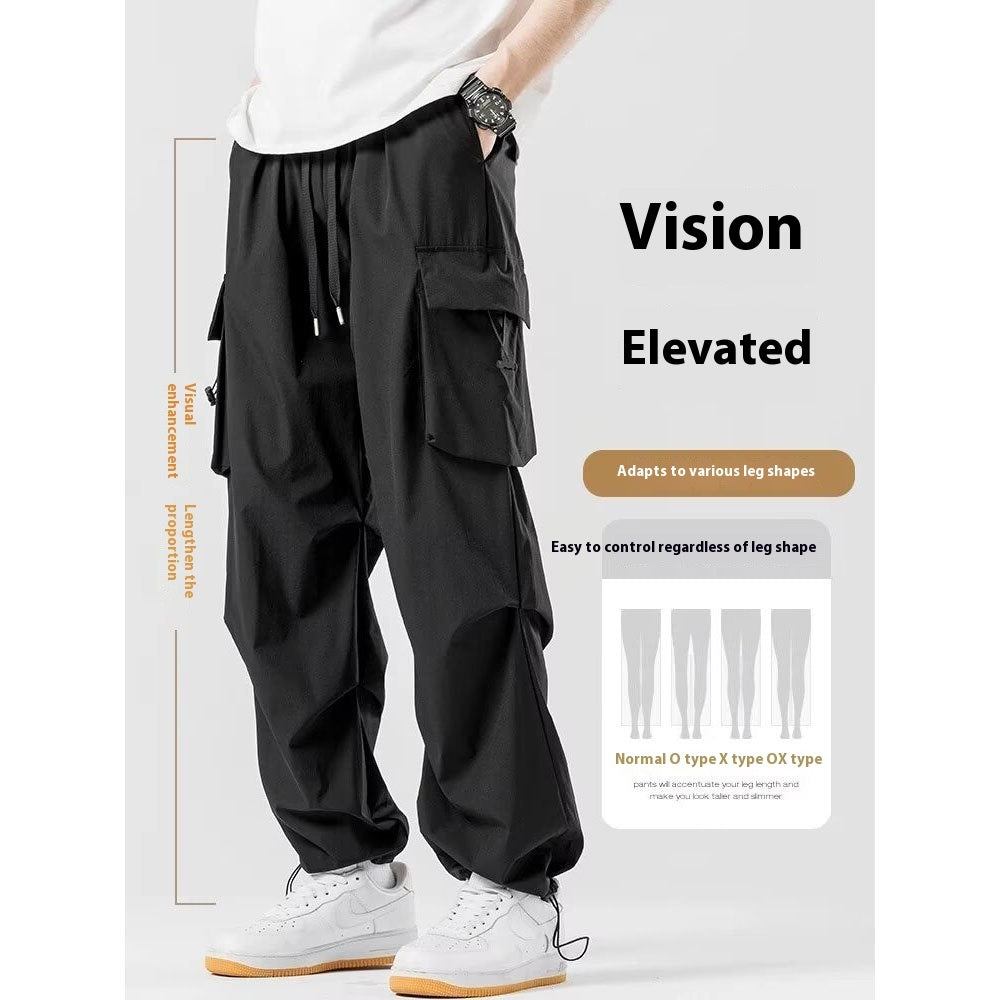 Loose Straight Cargo Pants Wide-leg Pants Men