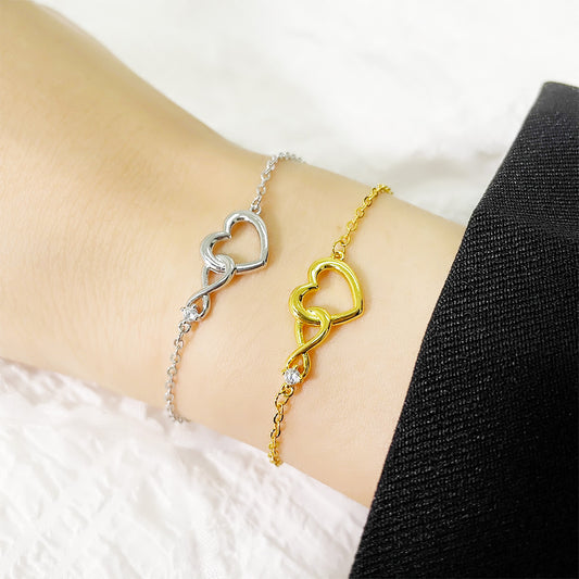 Heart-shape Bracelet Fashion Jewelry Versatile Love Bracelet Gift For Girlfriend Valentine's Day