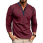 Men's Clothing Autumn And Winter Long Sleeves Henley Shirt