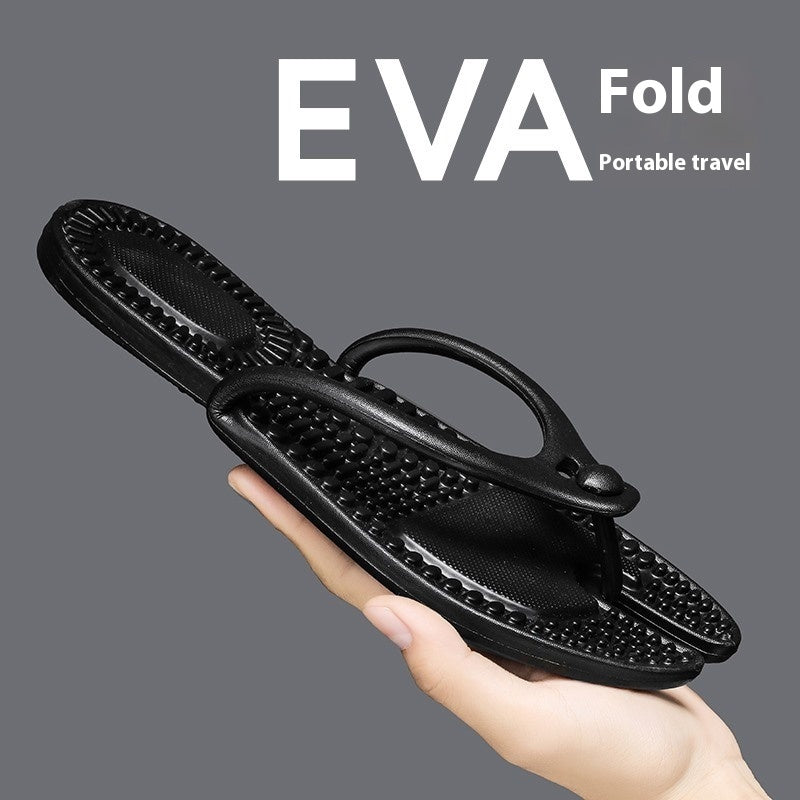 Foldable Travel Couple Flip Flops Plus Size