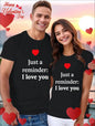 Love Valentine'S Day T-Shirt,   Couple T-Shirt, Couple Christmas, Fashion Casual T-Shirt, Short-Sleeved T-Shirt