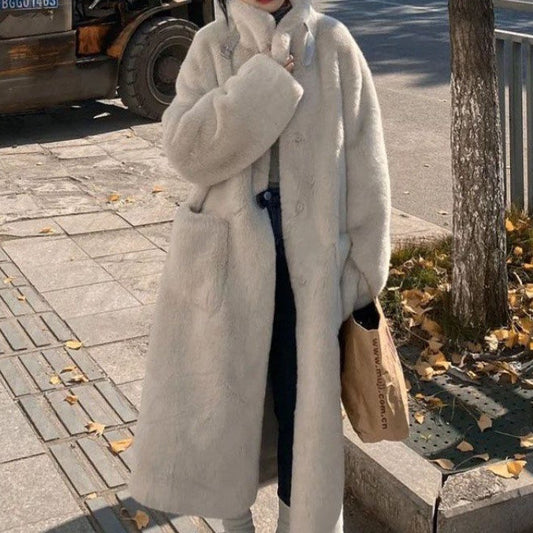 Women's Winter Mid-length Loose Slimming Overcoat