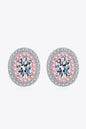 Platinum-Plated Moissanite Stud Earrings