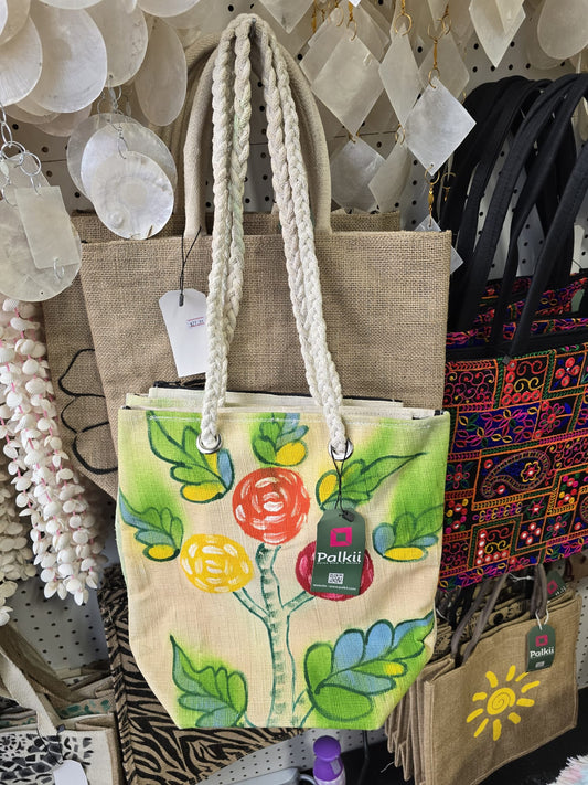 Eco-Friendly Jute Tote Bag with Durable Handles