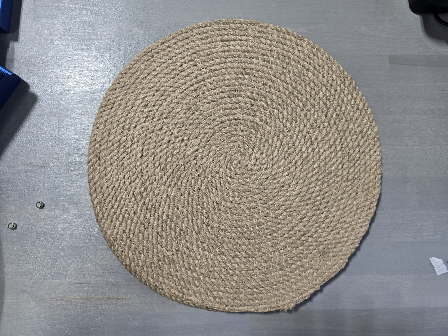 Handwoven Jute Round Table Mat – 12" Diameter