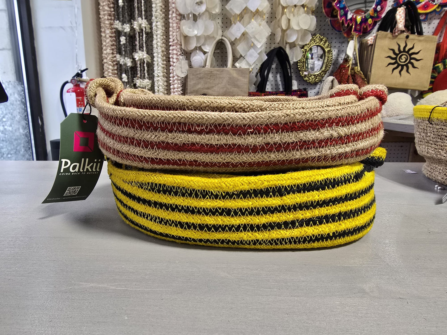 Handcrafted Jute Small Basket Set – Two Sizes Included